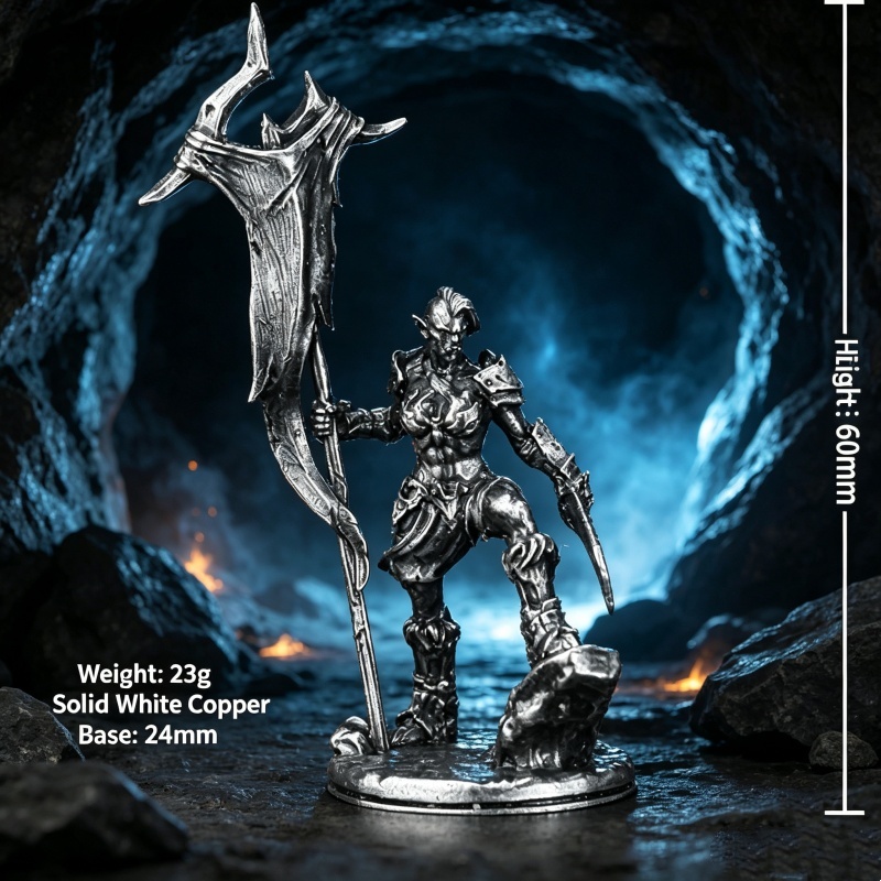 Gaming Console Mini - Orc Warrior miniatuur metalen beeldje Fantasy