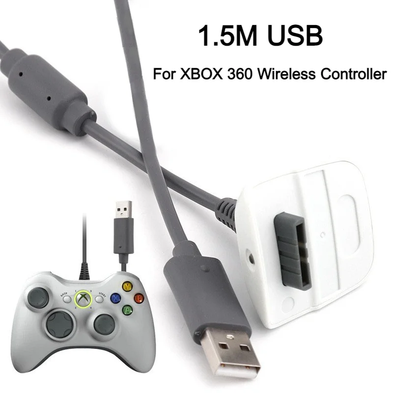 Microsoft Controller Xbox Wireless - 1,5M Games USB-oplaadkabel voor XBOX 360