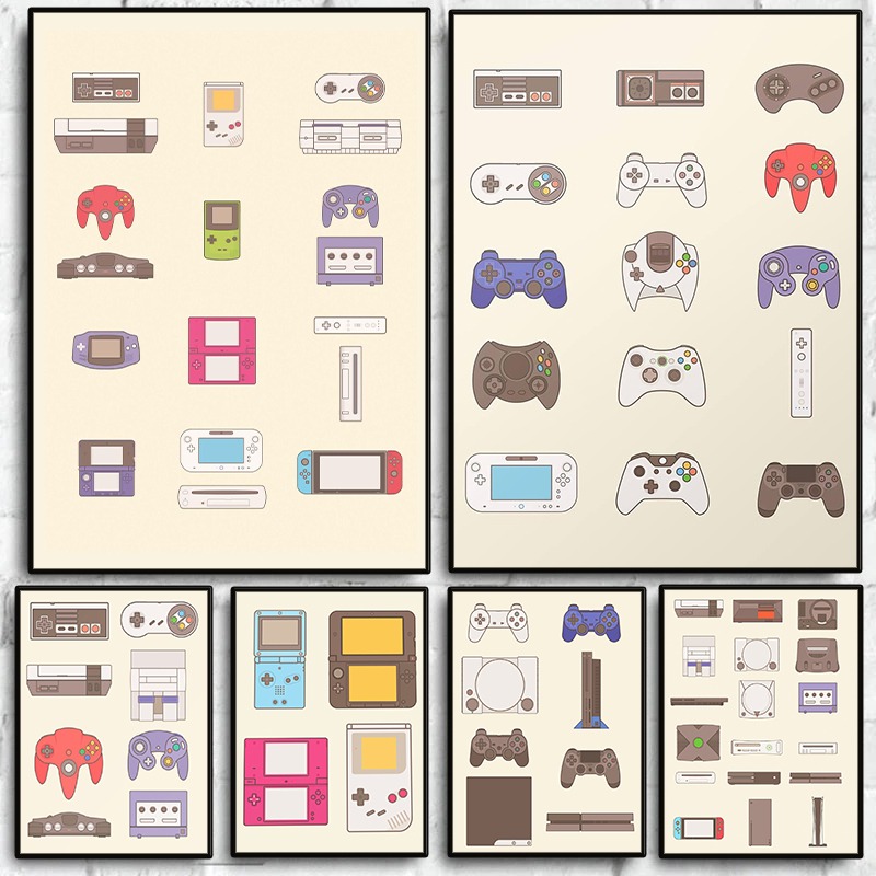 Evolution Gaming Console - (2D Canvas Schilderij) Video Game Handheld