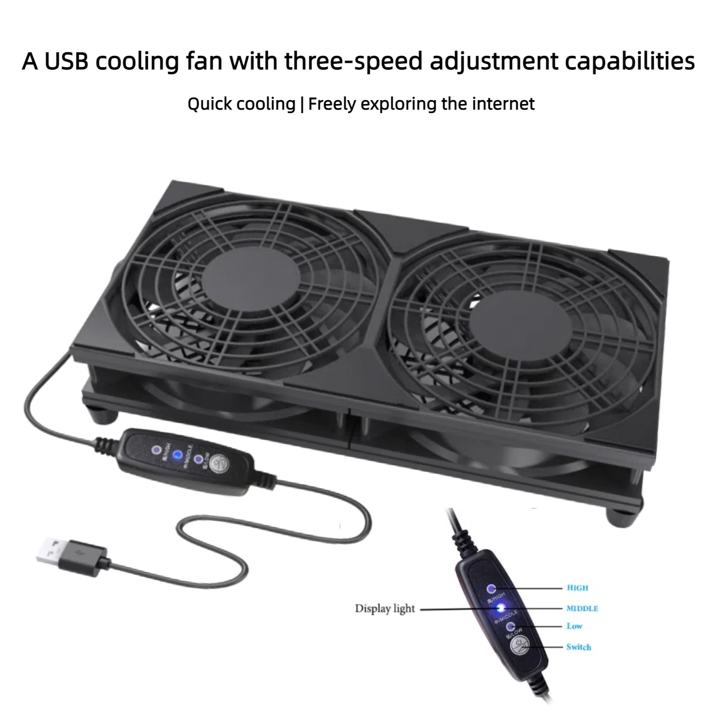 Dubbele USB-koelventilator met - Gaming Console Controller recensie en prijs